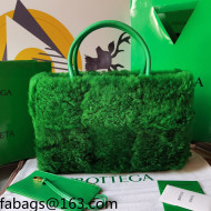 Bottega Veneta Arco Tote Shearling Bag 652867 Parakeet Green 2021 
