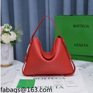 Bottega Veneta Cradle Calfskin Shoulder Bag 680057 Dark Red 2021 