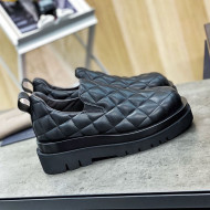 Bottega Veneta Quilted Lambskin Flat Loafers Black 2020