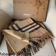 Burberry Check Cashmere Scarf 30x168cm Brown 2021 110337