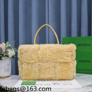 Bottega Veneta Arco Tote Shearling Bag 652867 Teddy Apricot 2021 