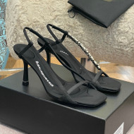 Alexander Wang Satin Strap High Heel Sandals 9.5cm Black 2022