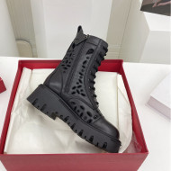 Valentino Atelier Shoes 08 San Gallo Edition Combat Ankle Boots All Black 2021