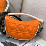 Dior Medium Vibe Hobo Bag in Orange Cannage Lambskin M8022 2022