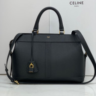 Celine Medium Cabas De France Bag in Grained Calfskin Black 2021