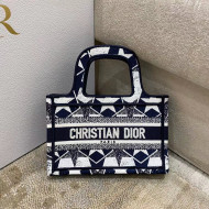 Dior Mini Book Tote Bag in Blue and White Star Etoile Embroidery M1286 2022 25
