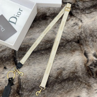 Dior Adjustable Micro Shoulder Strap in Beige 'Christian Dior' Embroidery 2021