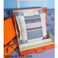 Hermes Avalon Wool Pillow 50x50cm Light Blue 2021 110270
