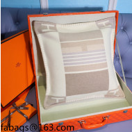 Hermes Avalon Wool Pillow 50x50cm Beige 2021 110272