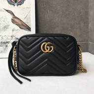 Gucci GG Marmont Matelassé Mini Shoulder Bag 448065 Black 2022