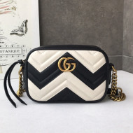 Gucci GG Marmont Matelassé Mini Shoulder Bag 448065 Black/White 2022