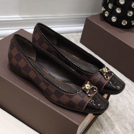 Louis Vuitton Colored Damier Canvas Loafers with Bow Brown 2021