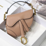 Dior Micro Saddle Bag in Pink Goatskin 2021 M6008