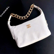 Chanel Calfskin Hobo Bag AS2910 White 2021