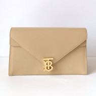 Burberry Small Leather TB Envelope Clutch Beige 2019Burberry Small Leather TB Envelope Clutch Beige 2019
