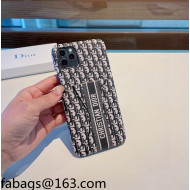 Dior Oblique Canvas iPhone Case Black 2021 110507