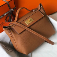 Hermes Kelly 24/24 - 29 Bag in Togo Leather Brown/Gold 2018 (Half Handmade)