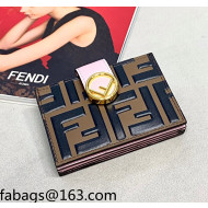 Fendi F is Fendi Leather Card Holder Wallet Pink 2021 0260