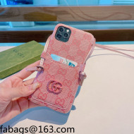 Gucci GG Canvas Strap iPhone Case Pink 2021