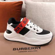 Burberry Check Canvas and Leather Sneakers White/Red 2020 (For Women and Men)