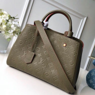 Louis Vuitton Montaigne MM Bag in Monogram Empreinte Embossed Leather M41048 Green 2021