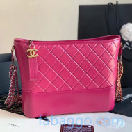 Chanel Quilted Aged Calfskin Gabrielle Medium Hobo Bag AS1521 Pink 2020