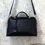 Fendi By The Way Medium Boston Bag in Calfskin Black 2021