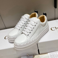 Chloe Leather Sneakers White 2021 111734
