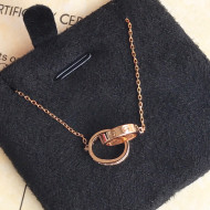 Cartier Love Necklace with Crystal CN1401 Pink Gold 2021