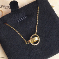 Cartier Love Necklace with Crystal CN1403 Gold 2021