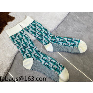 Dior Oblique Short Socks Green 2021  