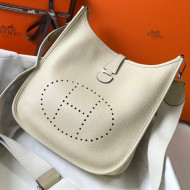Hermes Evelyne Bag 29cm in Togo Calfskin Wool White 2021