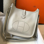 Hermes Evelyne Bag 29cm in Togo Calfskin Pearly Grey 2021