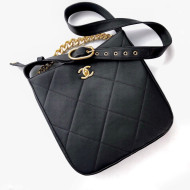 Chanel Hobo Bag in Calfskin AS2844 Black 2021 