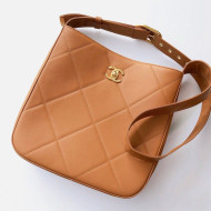 Chanel Hobo Bag in Calfskin AS2844 Brown 2021 