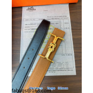 Hermes Epsom Reversible Leather Belt 3.2cm Brown 2021 10806