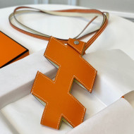 Hermes H-Tag Epsom Calfskin Phone Case Orange 2021