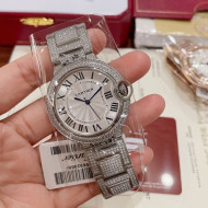 Cartier Ballon Bleu de Crystal Watch 36mm Silver 2022 05