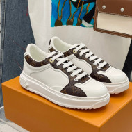 Louis Vuitton Time Out Sneaker in Monogram Canvas and Smooth Leather White/Brown 2022