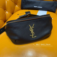 Saint Laurent Classic Belt Bag in Grained Leather 569737 Black/Gold 2019