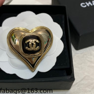 Chanel Love Brooch Gold/Black 2021 1108101