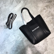 Balenciaga Everyday XXS Mini Tote Bag in Black Grained Calfskin 2022 