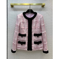 Chanel Tweed Jacket CHJ40111 Pink/Black 2022