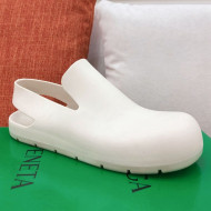 Bottega Veneta Rubber Puddle Slingback Flat Shoe White 2021