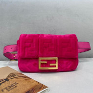 Fendi Baguette Velvet Belt Bag Fuchsia Pink 2021