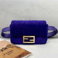 Fendi Baguette Velvet Belt Bag Purple 2021