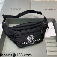 Balenciaga Logo Canvas Belt Bag Black 2021 20