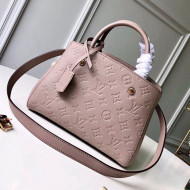 Louis Vuitton Montaigne BB Bag in Monogram Empreinte Embossed Leather M41053 Light Pink 2021