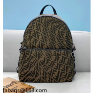 Fendi Backpack FF Vertigo Backpack Brown 2021 8387