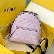 Fendi FF Leather Mini Backpack Pink 2021